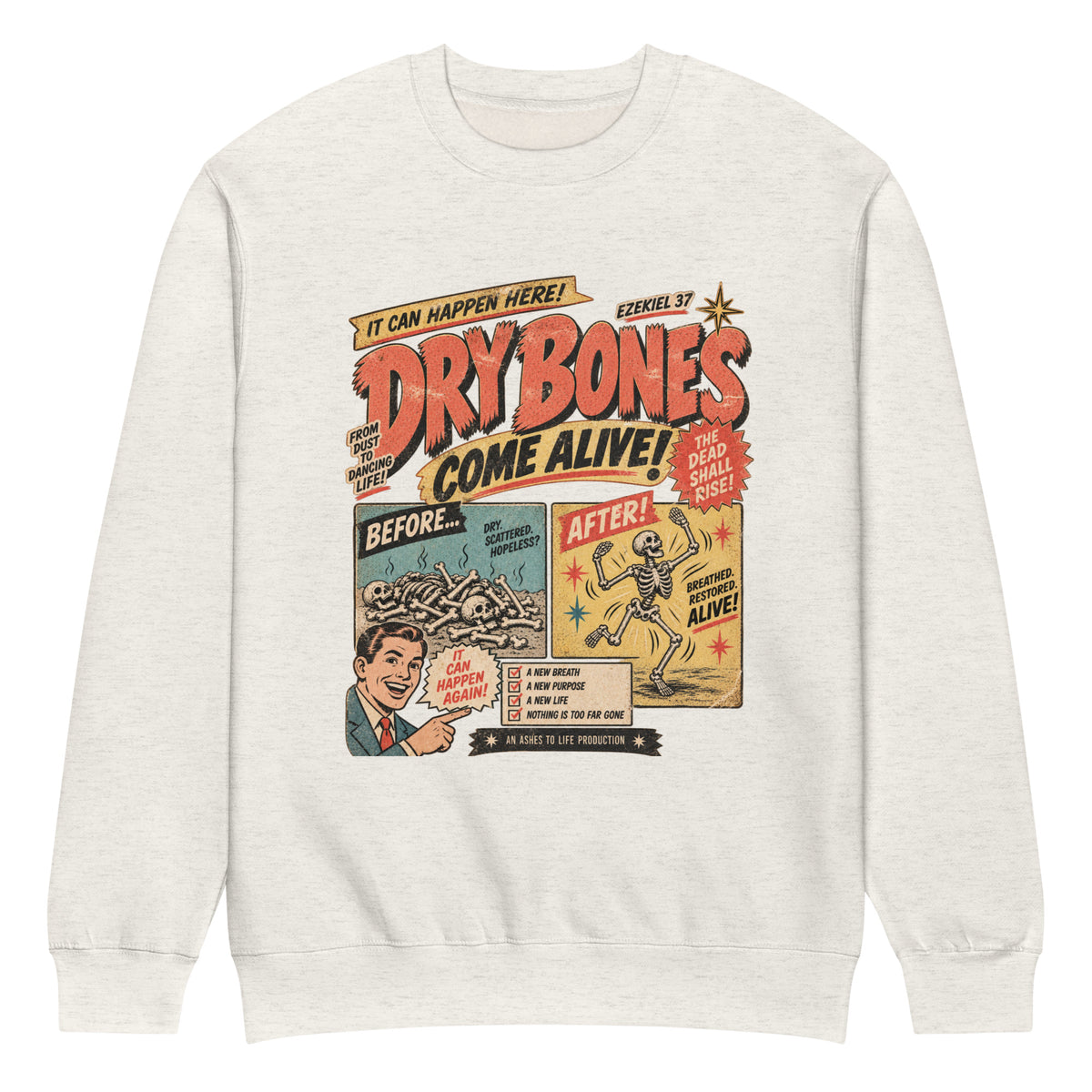 Dry Bones Come Alive Oversized Sweatshirt