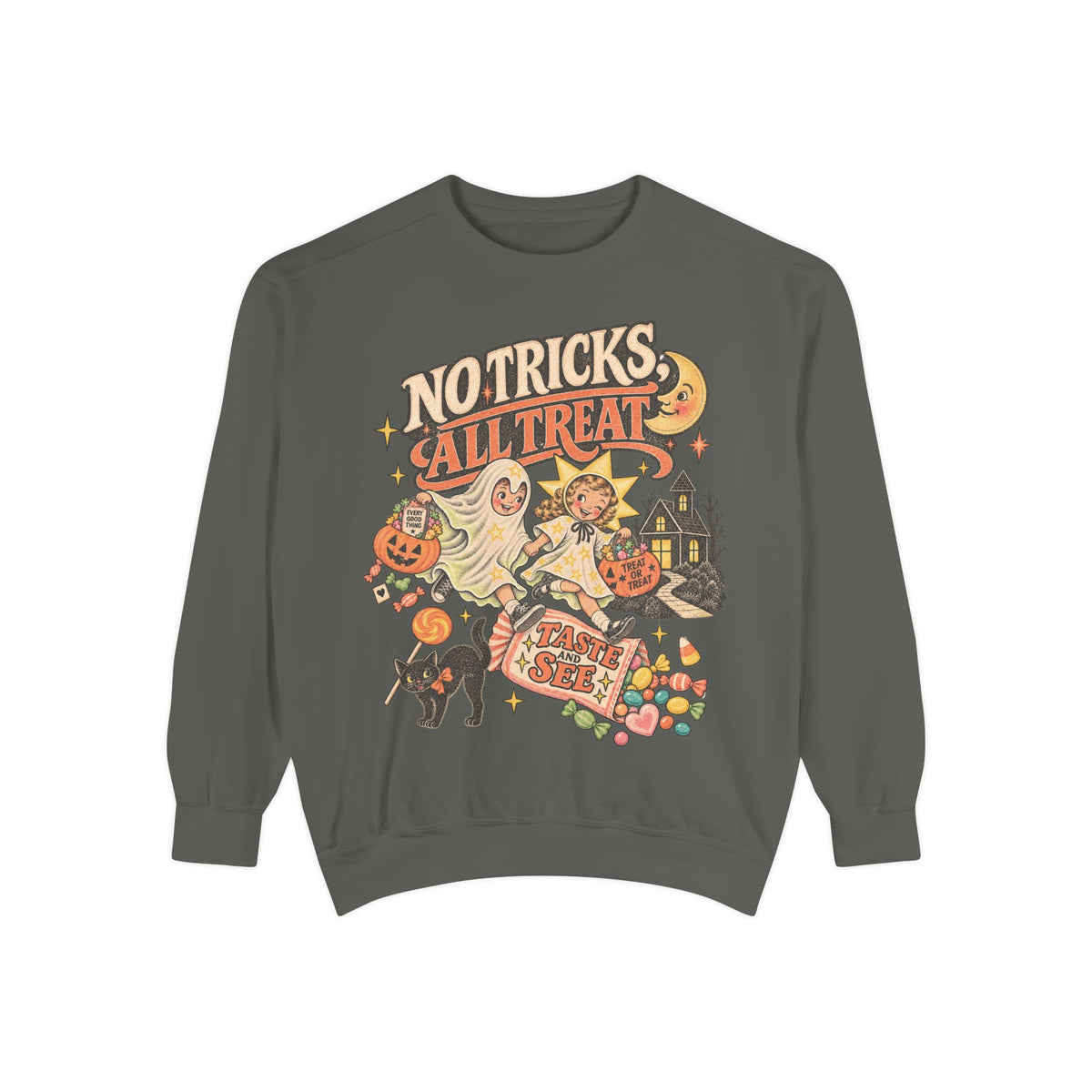 No Tricks, All Treat Oversized Sweatshirt
